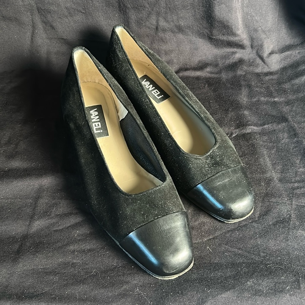 Original Vaneli Suede Nappa Heels Black